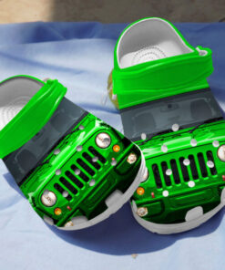 Special Green Jeep Car Clog Unisex Adult Clogs - Easy To Buy