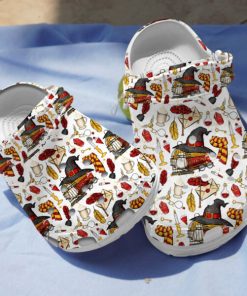 Nice Fuzzy And Water-proof Harry Potter Gryfindor White Clogs, Perfect For Outdoor Play