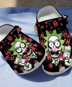 Adult's Unisex Scary Rick Black Clogs. Perfect For Outdoor Play