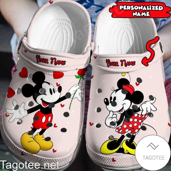 Personalized Mickey Mouse Give Roses Minnie Mouse Clogs Clogs