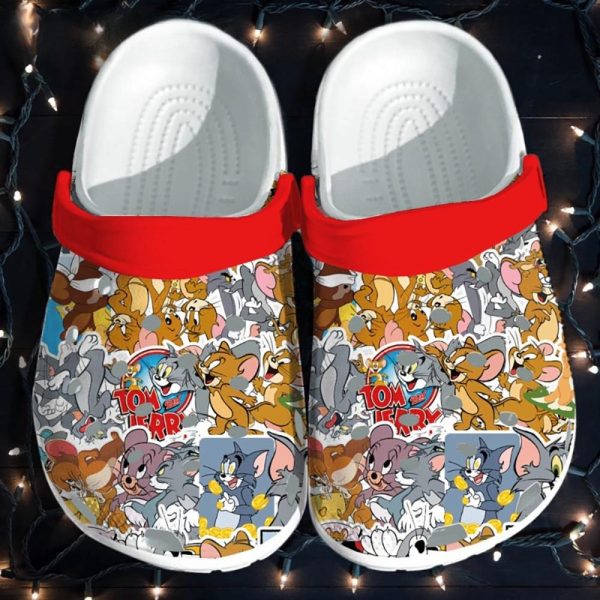 Tom And Jerry Pattern Clogs removepics