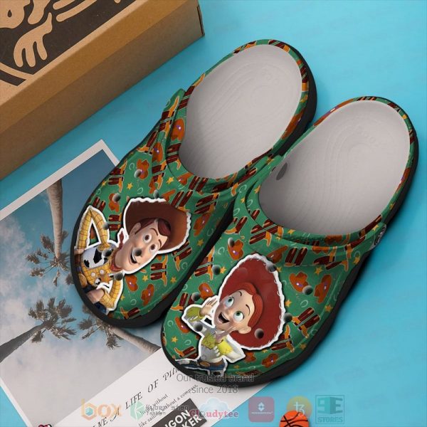 Woody Jessie Toy Story green Crocband Clog