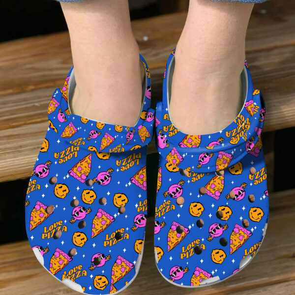 adults classic love pizza clogs funny and stylish for outdoor activity skhaf