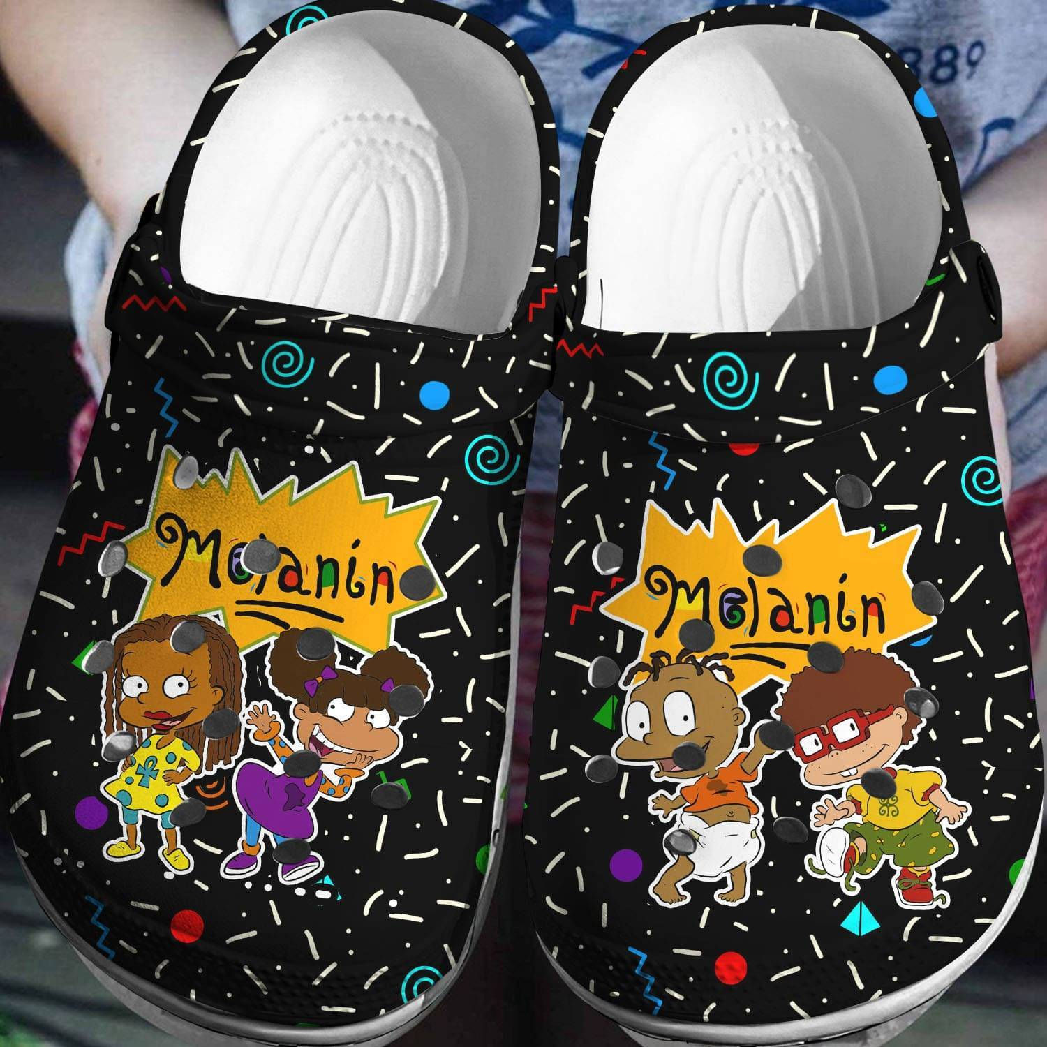 adults durable and lightweight rugrats melanin black clogs rnkiu