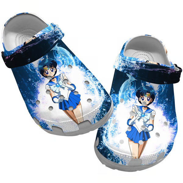 adults non slip and lightweight sailor moon blue clogs mbgvz