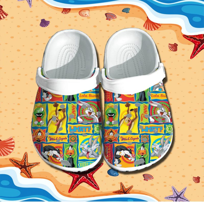 colorful adults looney tunes cartoon clogs cute and safe for outdoor play lqreq