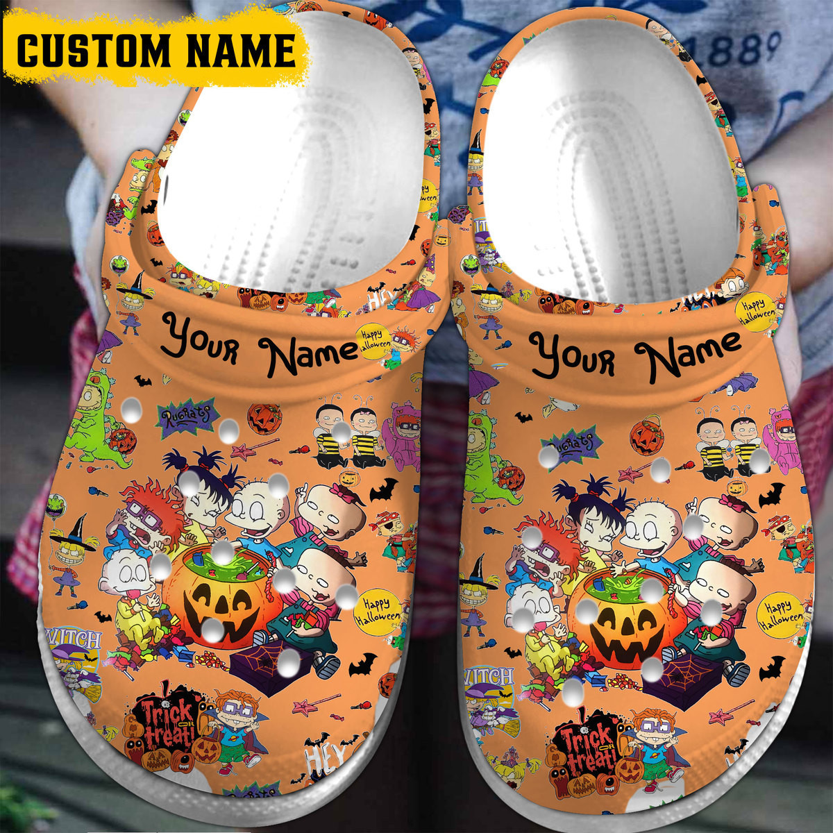 customized rugrats cartoon halloween orange clogs fast shipping %26 dedicated support! hq7be