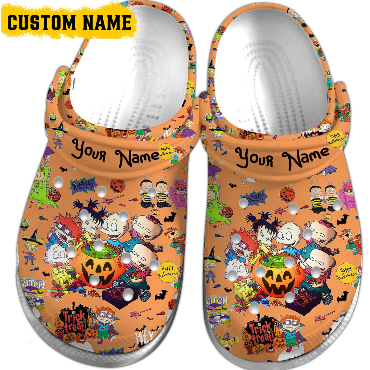 customized rugrats cartoon halloween orange clogs fast shipping %26 dedicated support! vbv0d