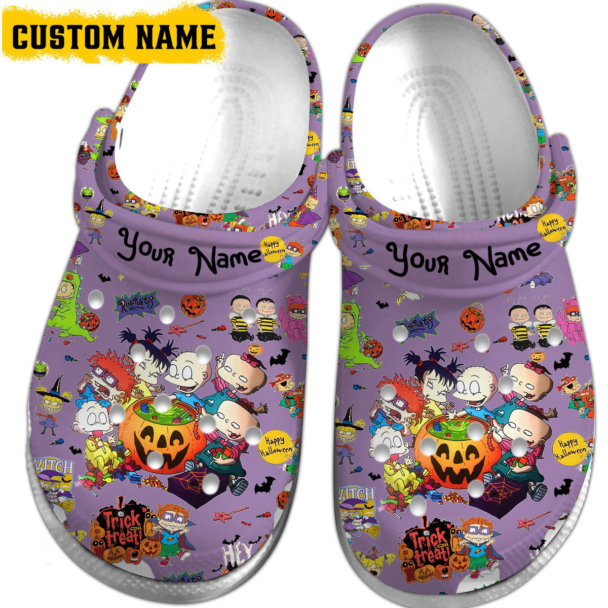 customized rugrats cartoon halloween purple clogs fast shipping %26 dedicated support! knvau