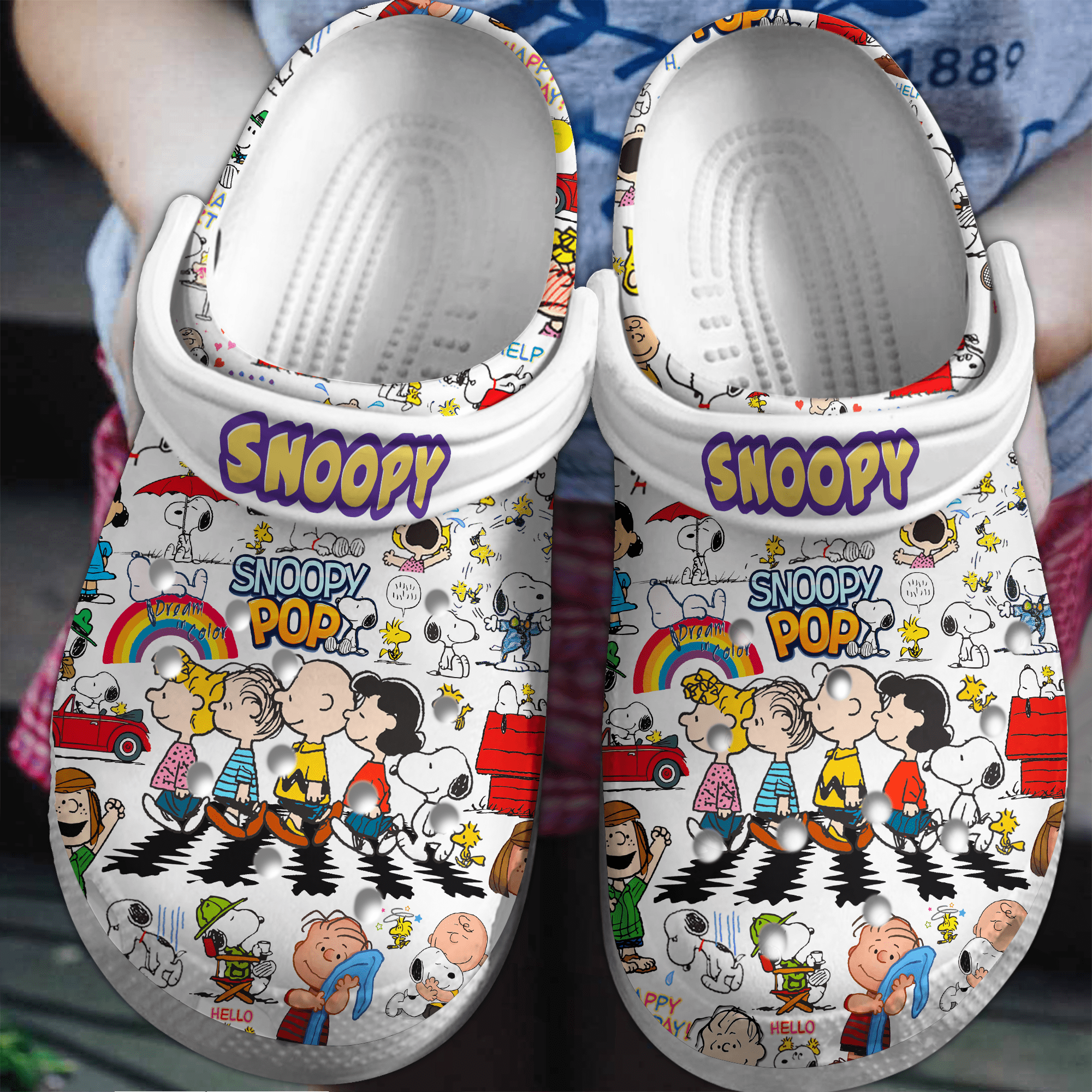 cute footwearmerch snoopy peanuts cartoon unisex clogs hvwxu