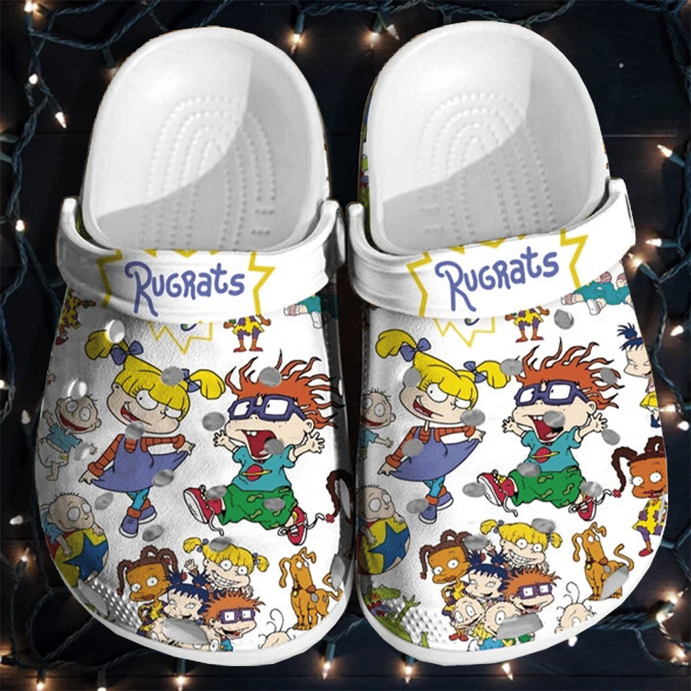 cute rugrats cartoon charcwhite clogs fun and safe for outdoor walking! fawir
