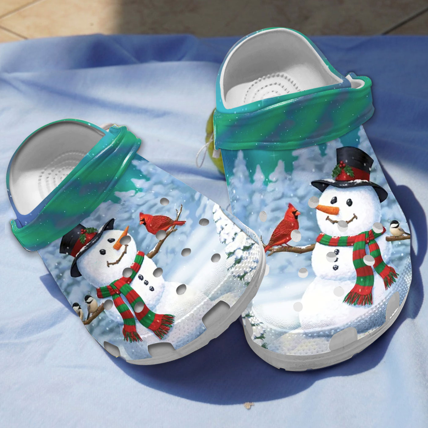 cute snowman with the bird unisex clogs best gift for christmas mxlhp