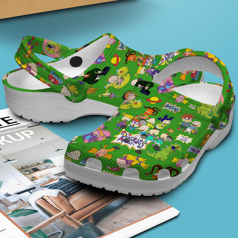 durable and soft rugrats cartoon green clogs fast shipping available! jxrym
