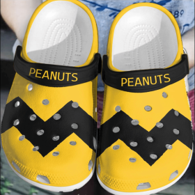 Funny Disney Peanuts Unisex Lightweight Black And Yellow Clogs