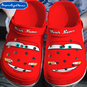 Hot Color Lightning Mcqueen Adult Red Clogs