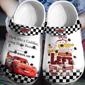 Amazing Design Light Up Lightning Mcqueen 3d Printed White Adult Clogs