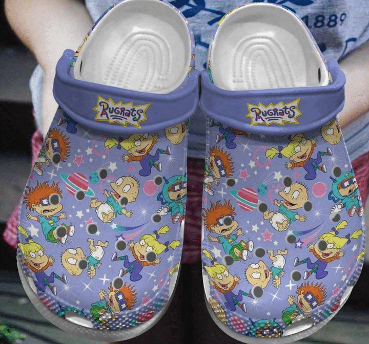 non slip and durable rugrats cartoon purple clogs lyv9s