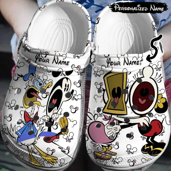 personalized funny mickey mouse clogs 3d clog shoes 7213 ymv3d