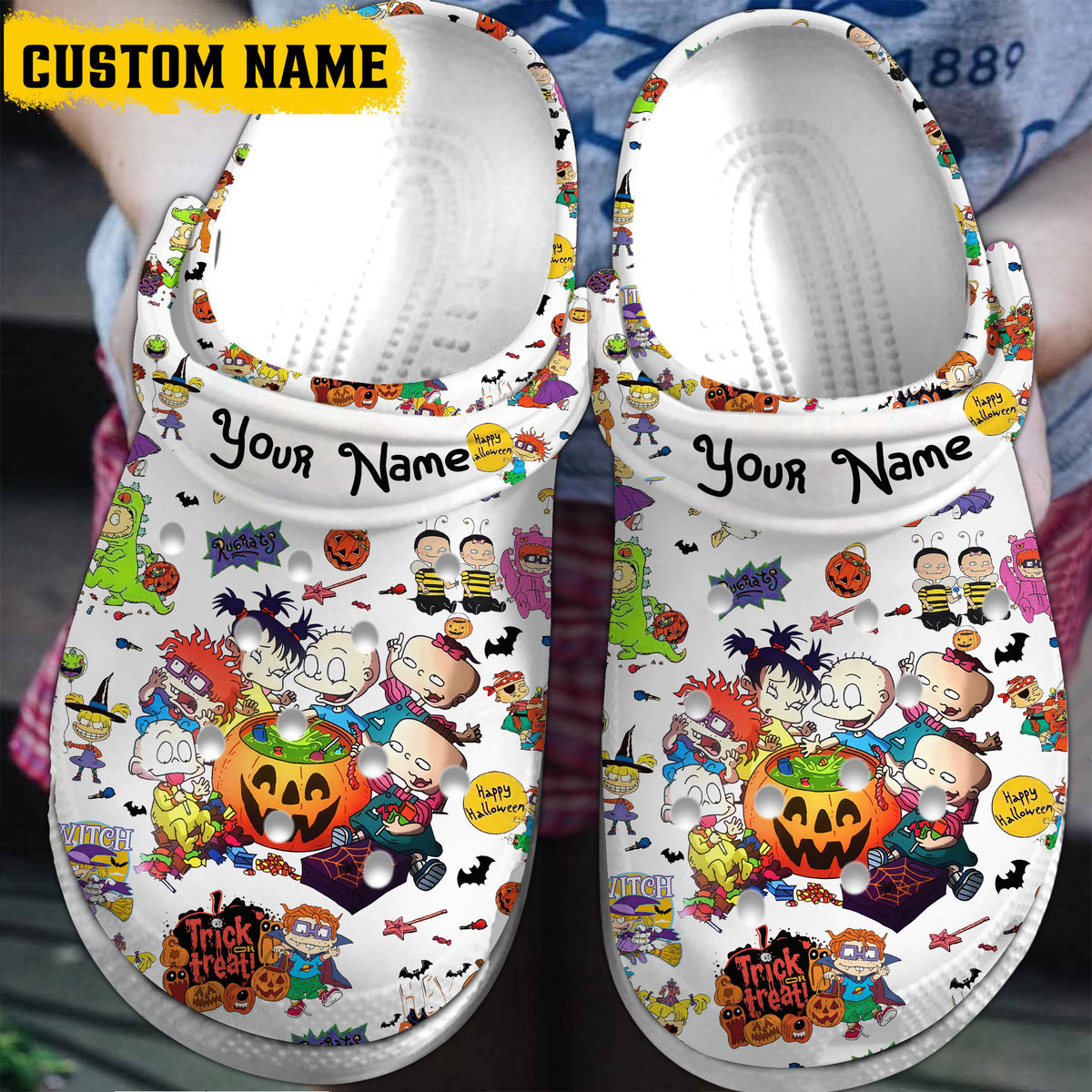 personalized rugrats cartoon halloween clogs perfect gift ideas for halloween! oziiy