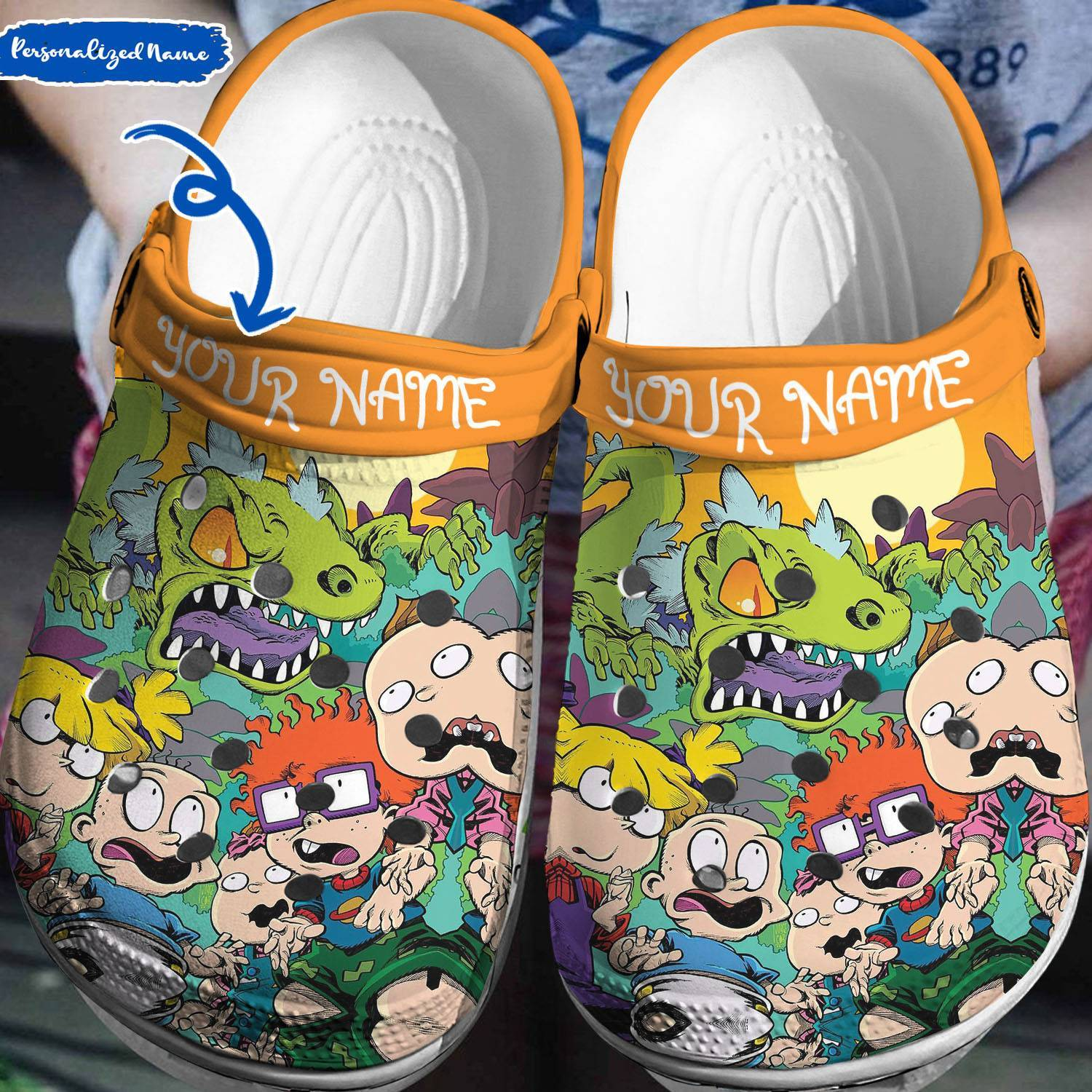 personalized soft and lightweight rugrats friends cartoon clogs hgvic