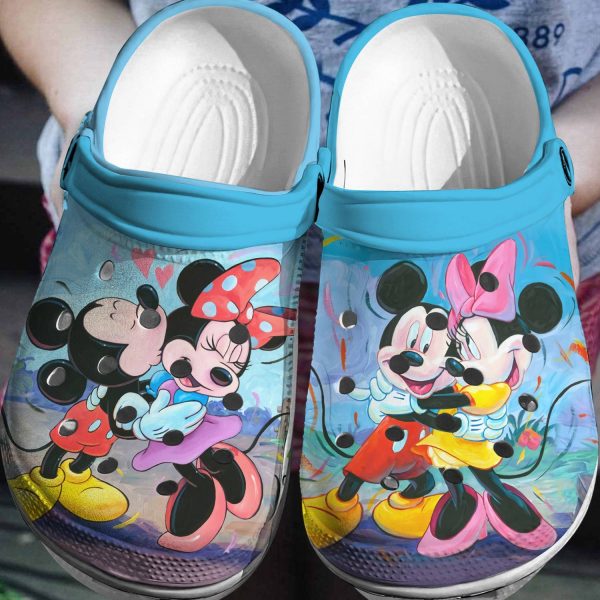 walking with mickey and minnie 3d clog shoes by clogs fun and comfort combined 9631 lw9cn