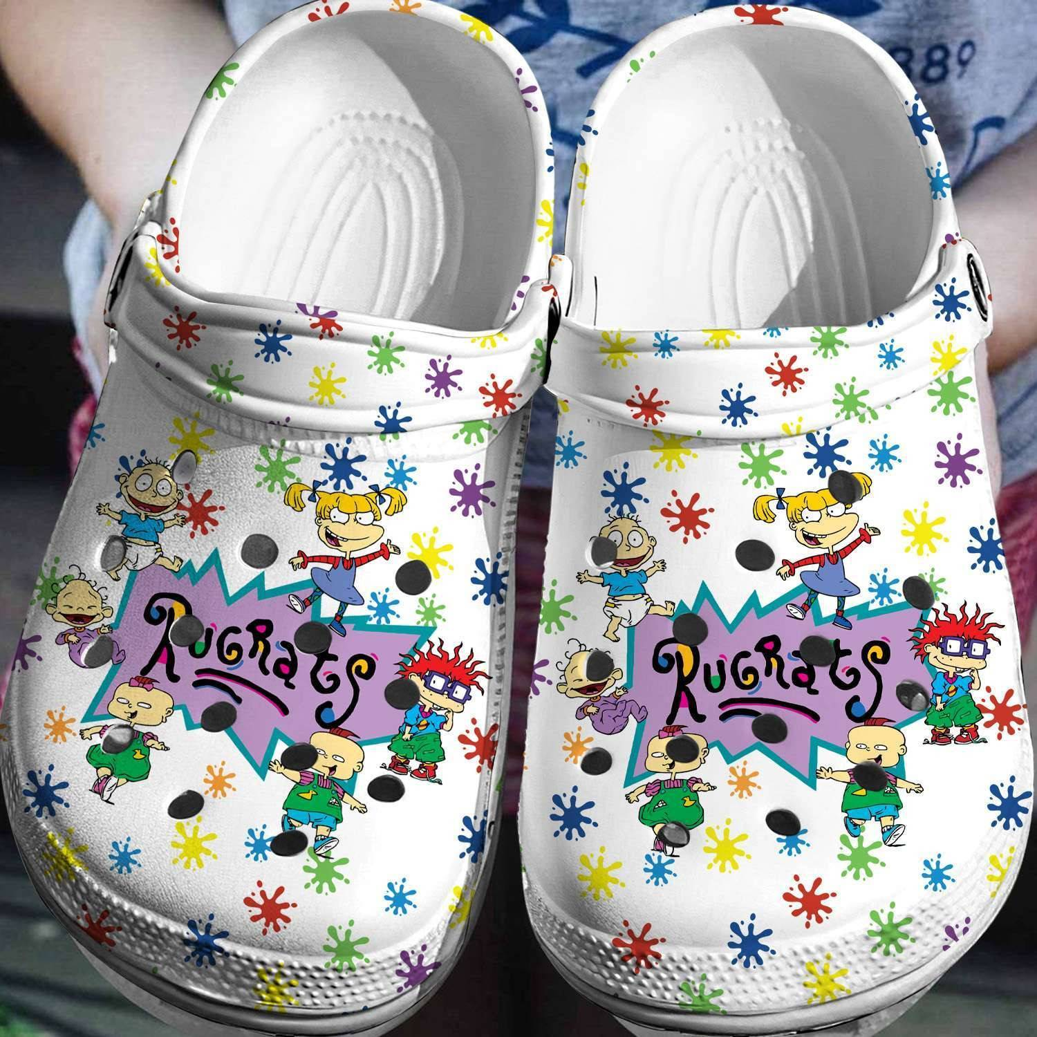 water resistant and lightweight rugrats cartoon colorful clogs lvuzt