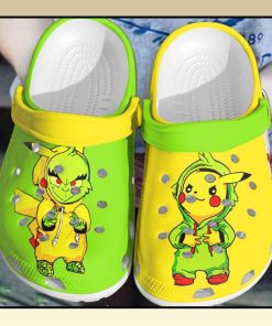 ylUYxhZm Baby Grinch and Pikachu clogs clog crocband2