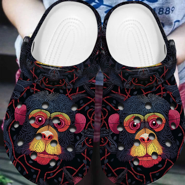 3d printed monkey lined special color adult clogs swvsy