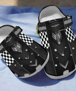 adult unisex and breathable checkered flag on the black clogs order now for a special discount zmzom