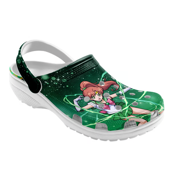 adults classic sailor moon anime green clogs cute and fashionable for outdoor walking u3ipi