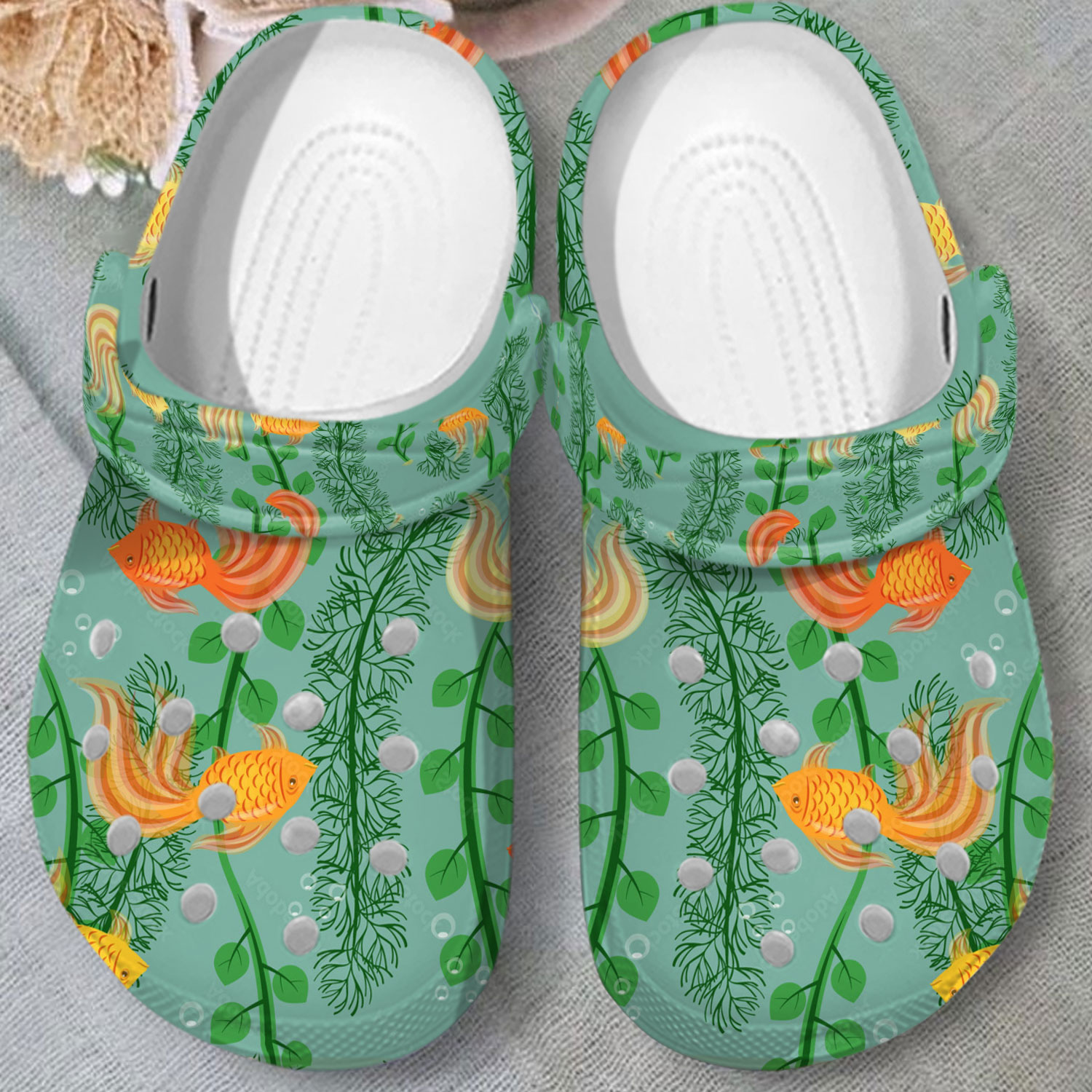 amazing design goldfish in the water stylish unisex clogs 4hwob