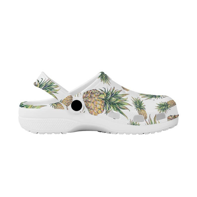 amazing pineapple classic white comfort clogs oz9xi