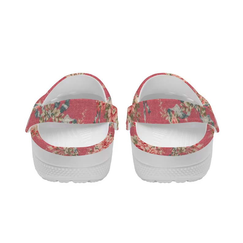 attractive rose pattern classic clogs for men and women wducv