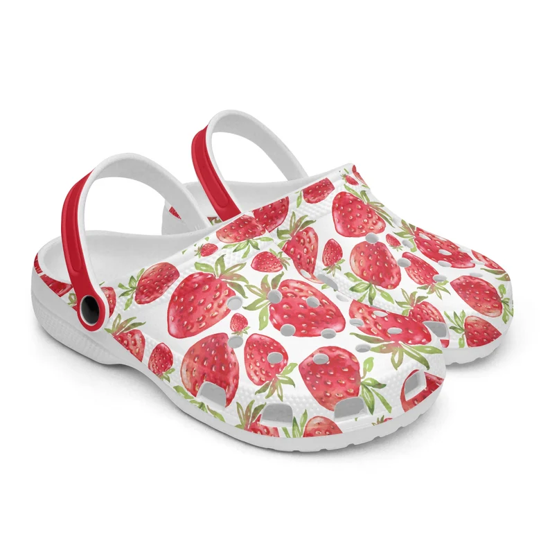 attractive strawberry classic white adult clogs adyzt