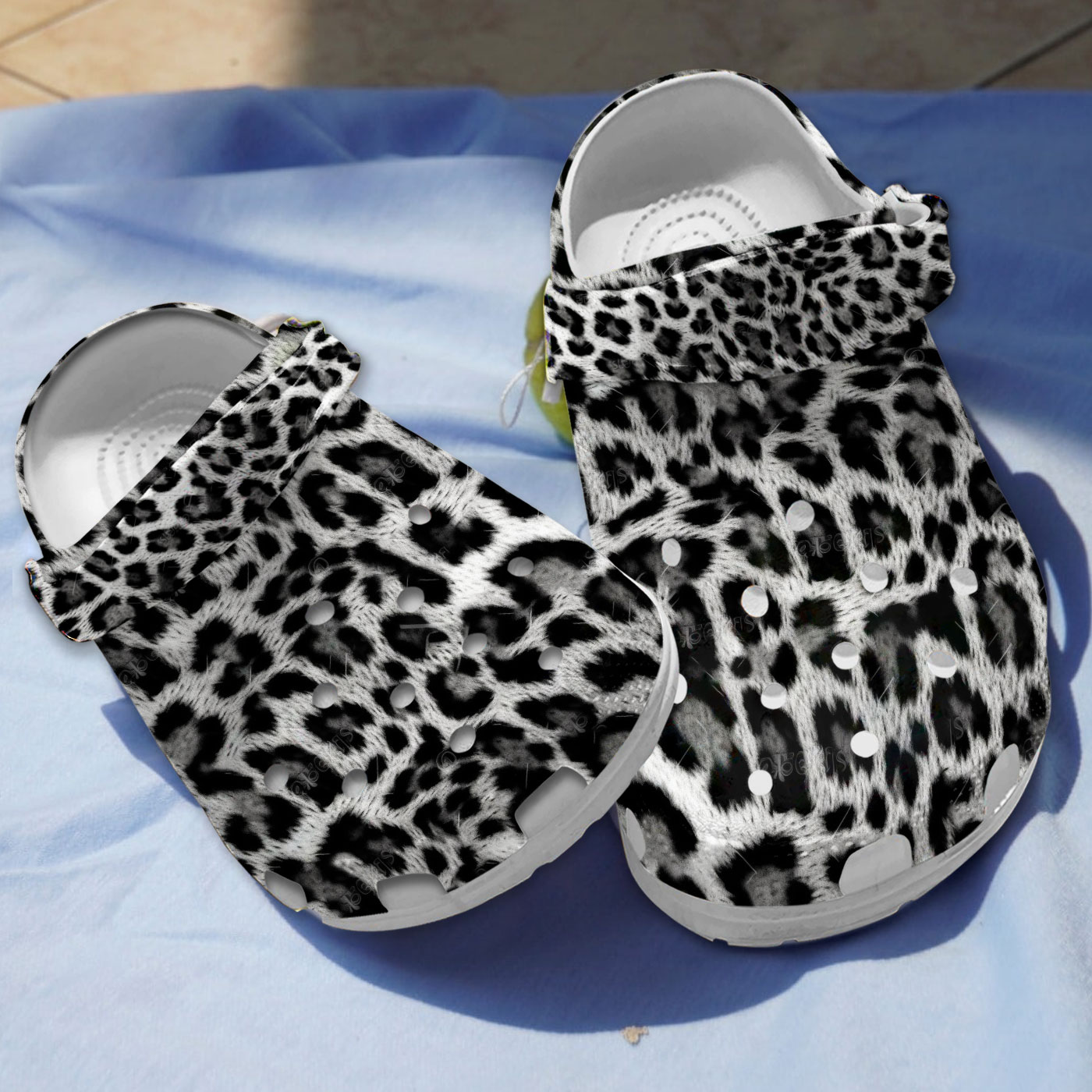 beautiful 3d printed leopard unisex clogs easy to clean huyj3