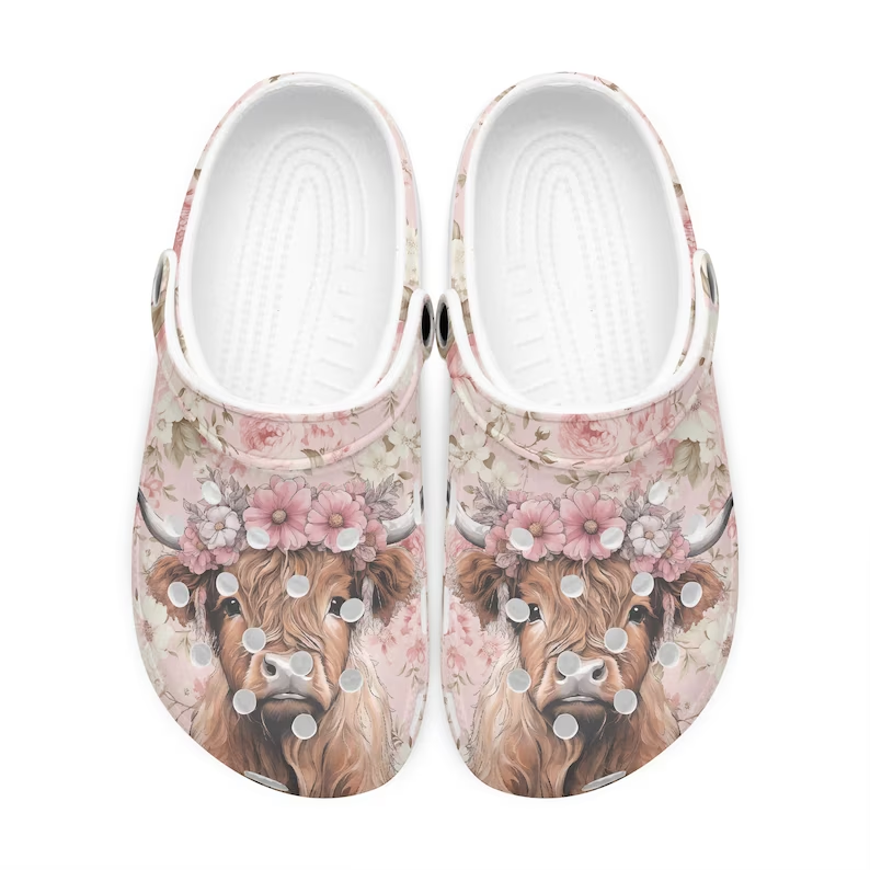 beautiful animal with flowers classic non slip clogs 6bzvy