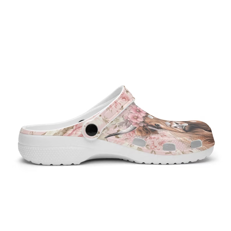 beautiful animal with flowers classic non slip clogs yj38b