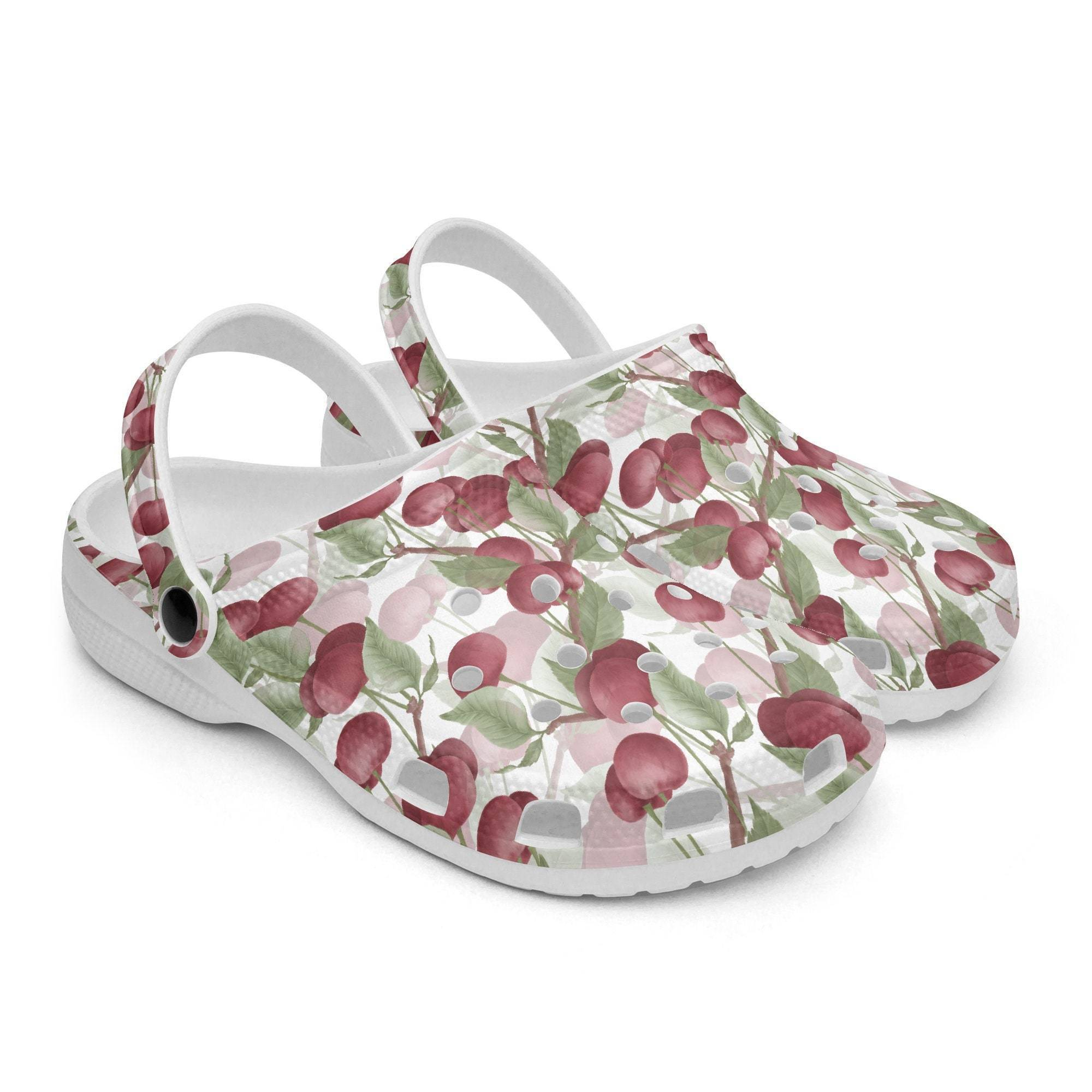 beautiful cherries 3d printed unisex clogs 6hwnk