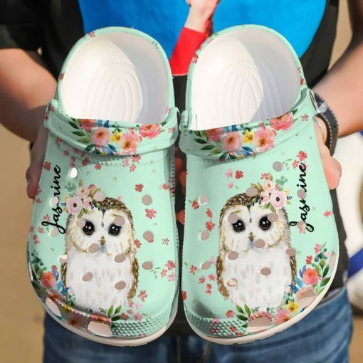 beautiful design of owl classic clogs for adult vtmug