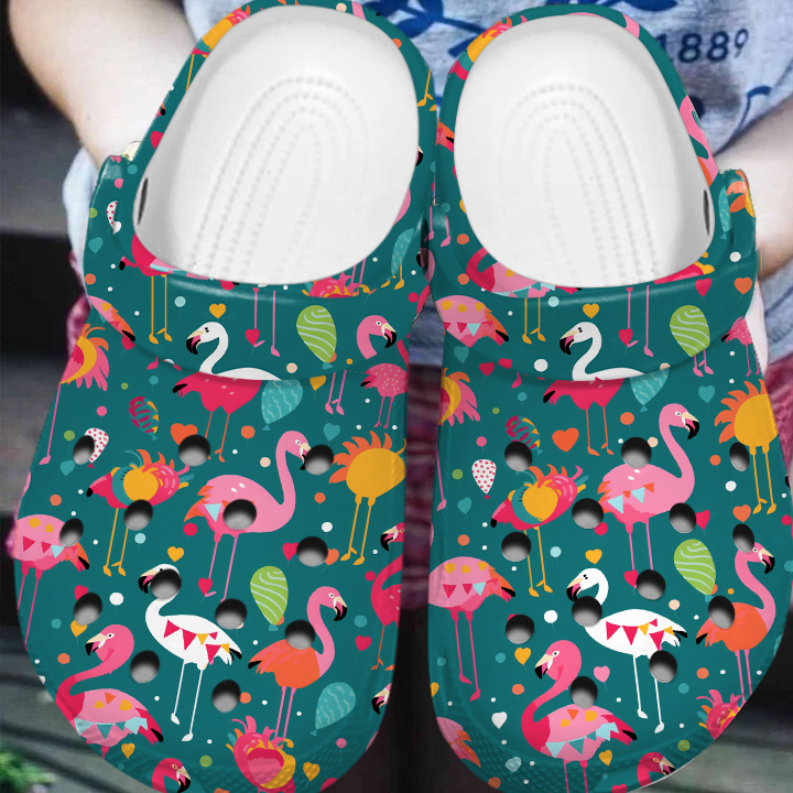 beautiful flamingo dark green lightweight clogs for adult npbfv