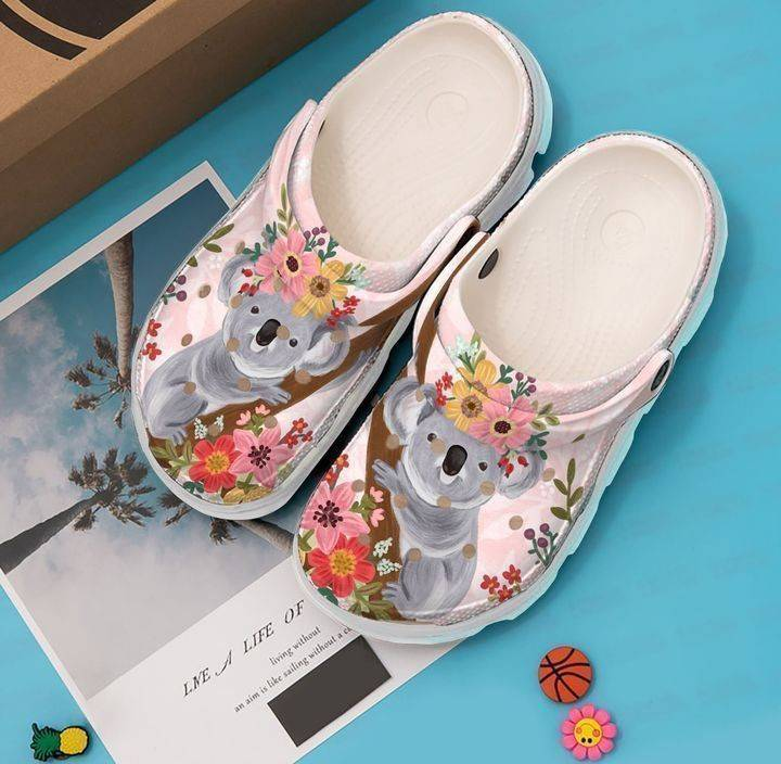 beautiful koala %26 flowers good looking design of animal clogs zbaoq