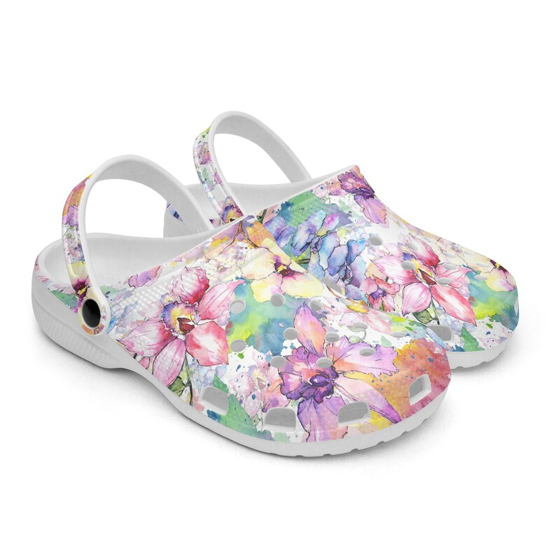 beautiful orchid comfortable adult clogs easy to clean 7zu1m