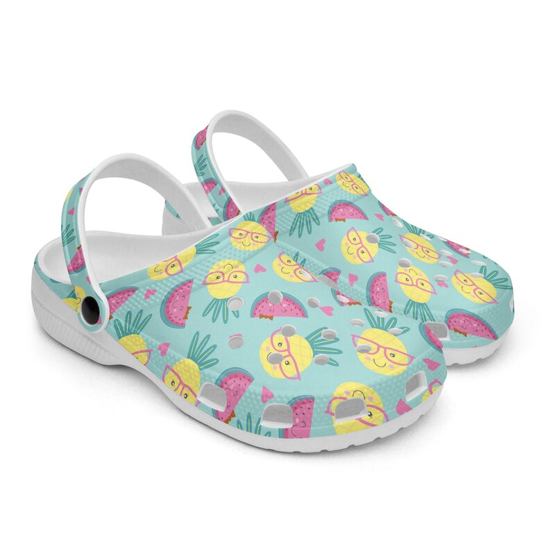 beautiful pineapple classic light blue comfort clogs for you cm5ha