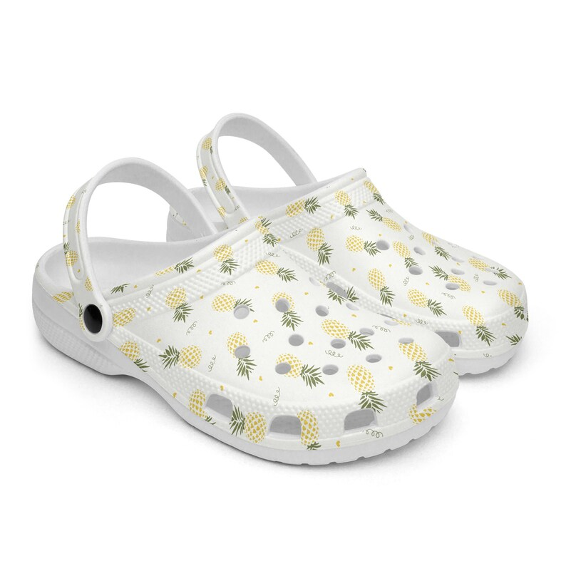 beautiful pineapple classic white comfort clogs for you dgbgj