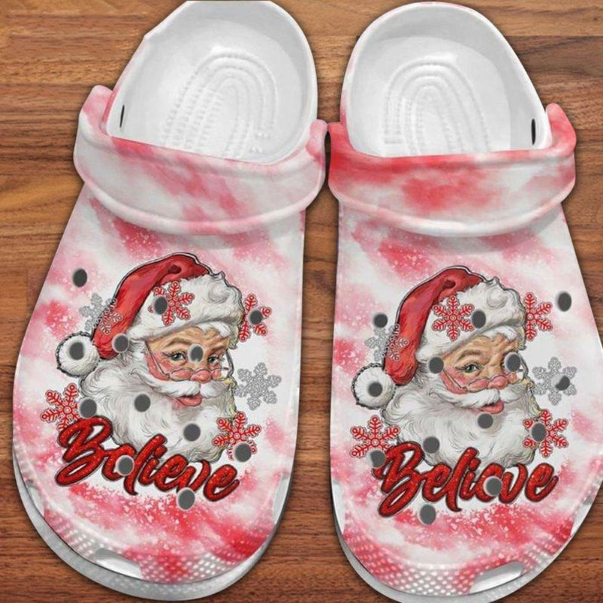 believe santa claus clogs cute gift for christmas season qgdet