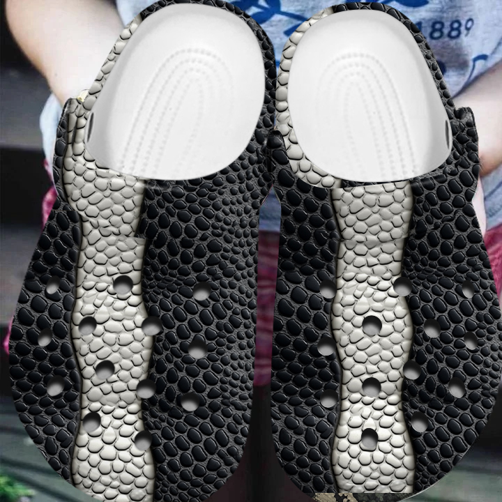 black %26 white snakeskin 3d printed adult clogs easy to clean 1kp96