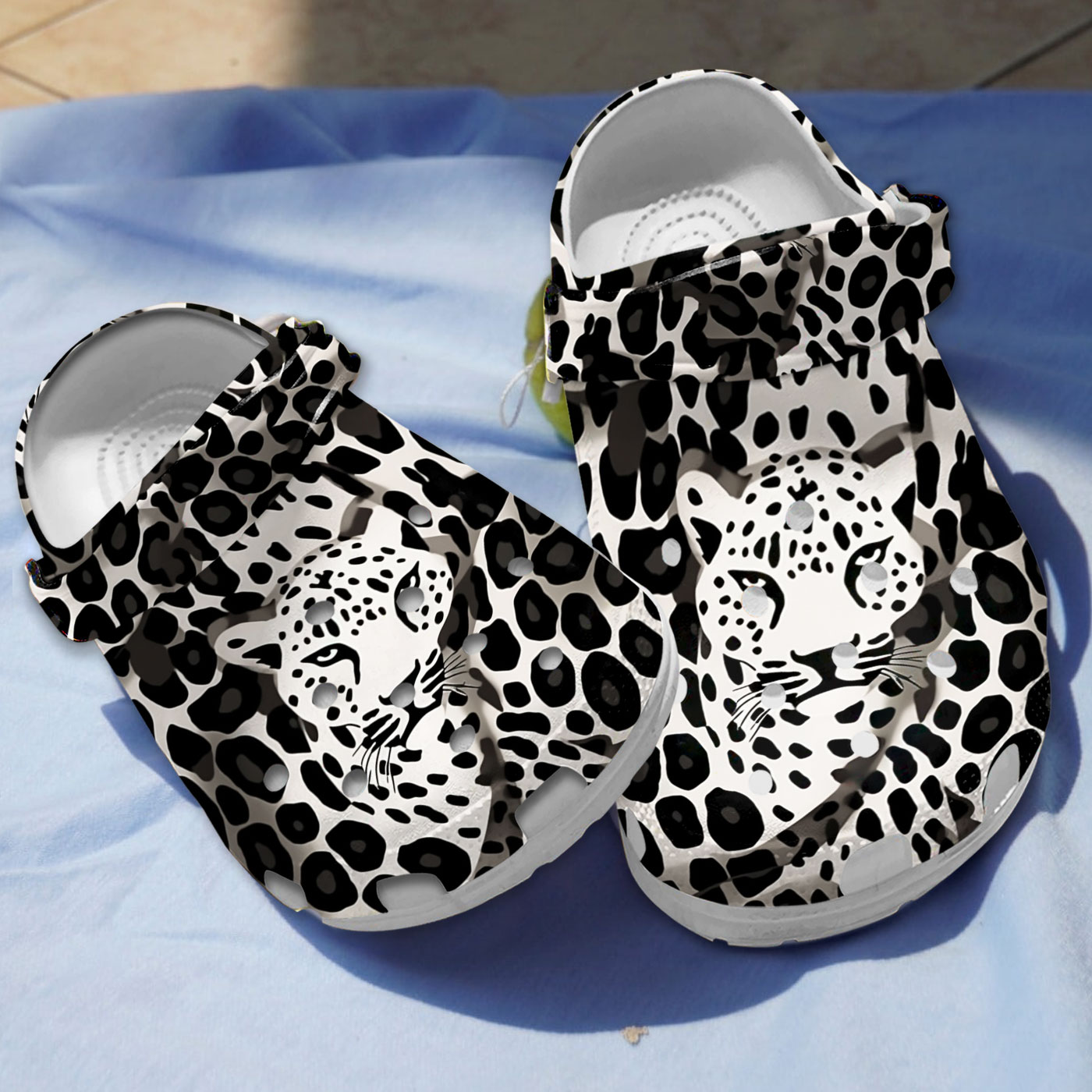 black and white leopard pattern adult clogs best gift for you sfqpi