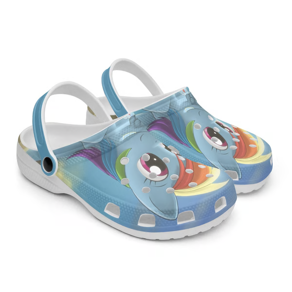 blue 3d printed my little pony cartoon clogs hxumq