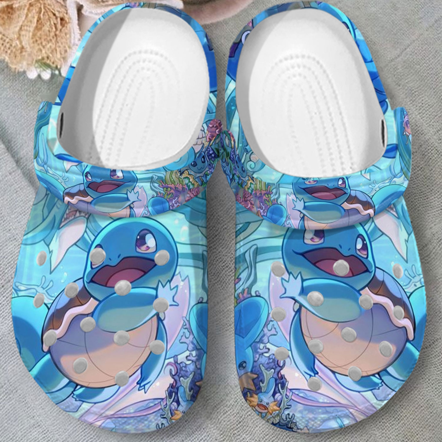 blue squirtle in the ocean classic clogs easy to clean ken5m