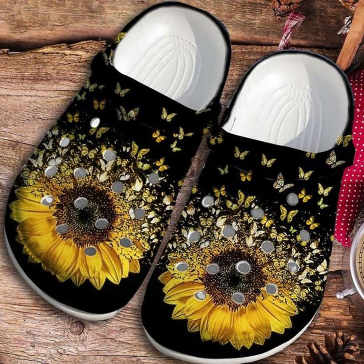 butterfly and sunflower clogs beautiful gift for mother ca5we